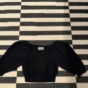 Urban Outfitters Black Scoop Neck Cropped Sweater
